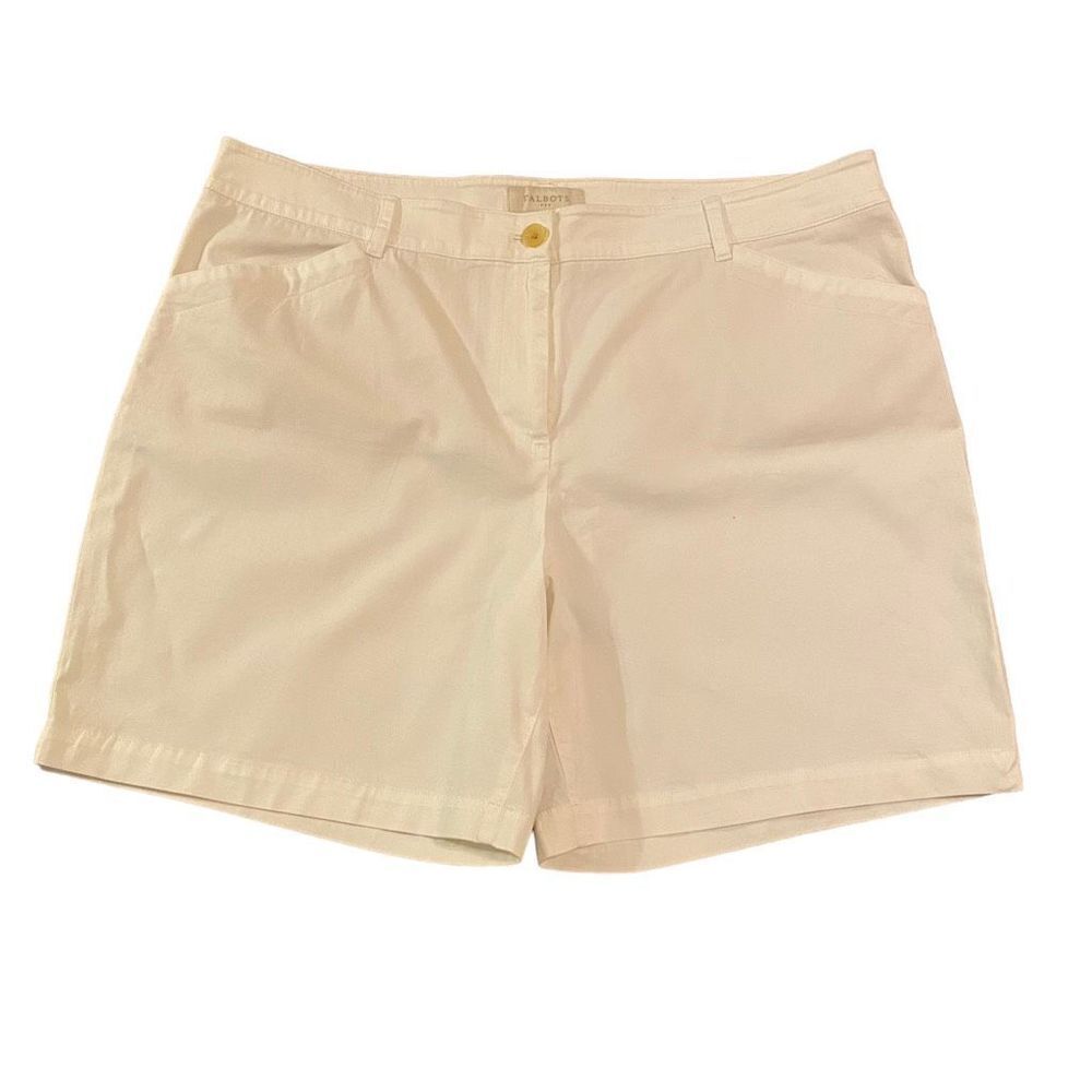 Talbots White Relaxed Chino Shorts‎